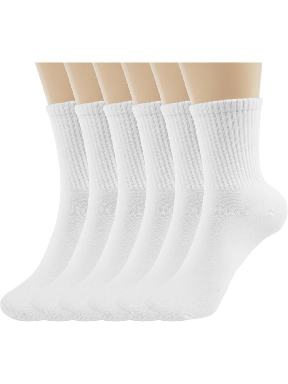 Women's Athletic Crew Calf Socks - Comfortable, Breathable, Perfect for Sports